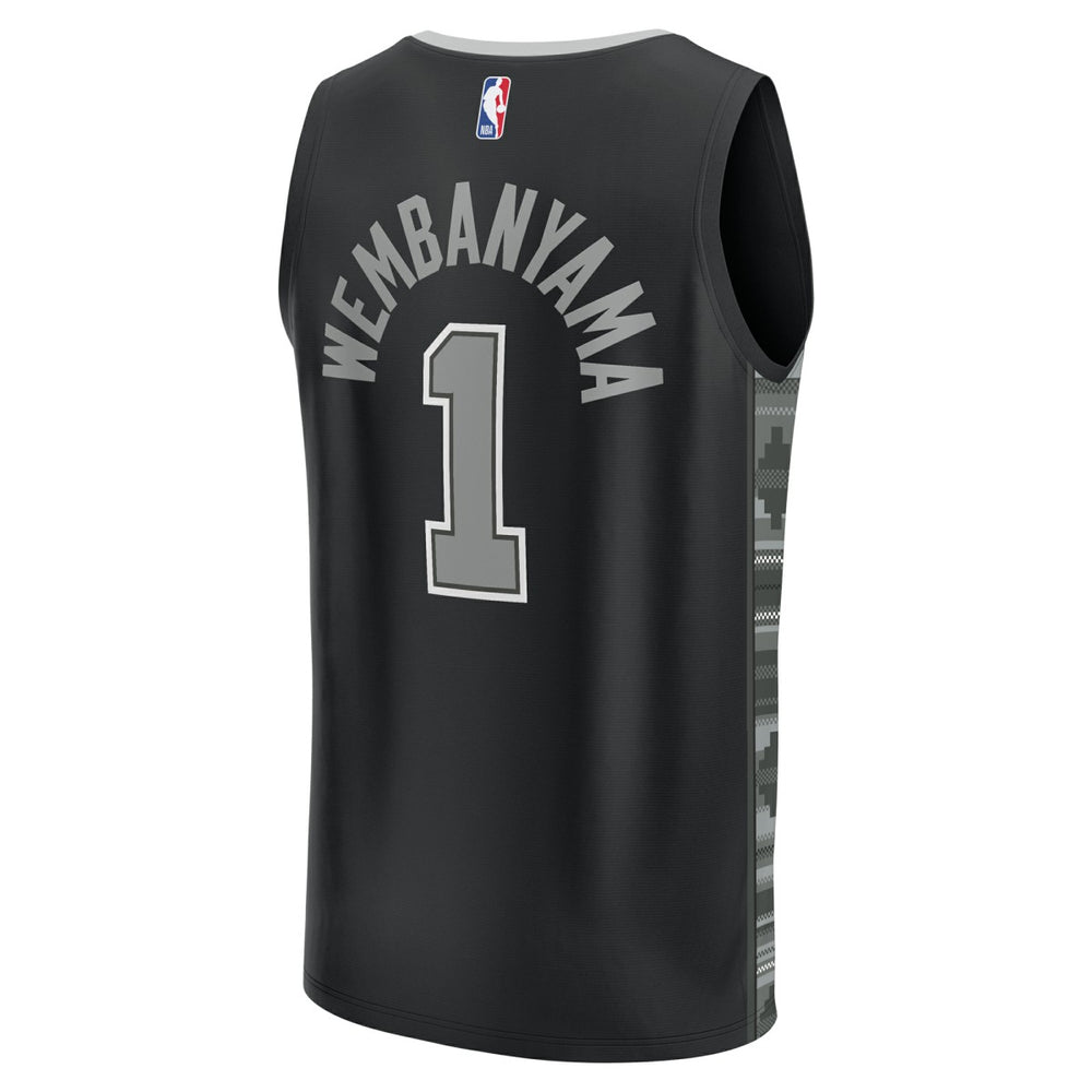 Victor Wembanyama San Antonio Spurs Fast Break Replica Player Jersey Statement Edition Black