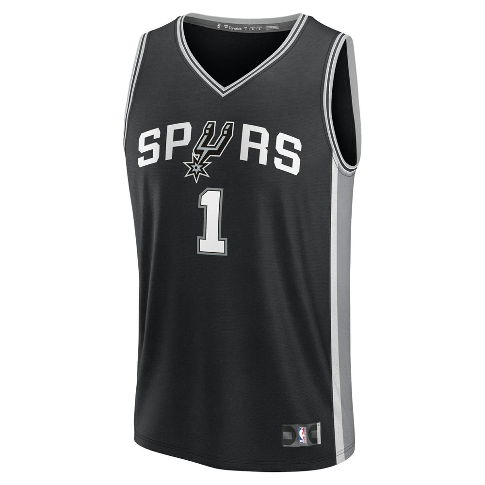 Victor Wembanyama San Antonio Spurs Fast Break Replica Player Jersey Icon Edition Black