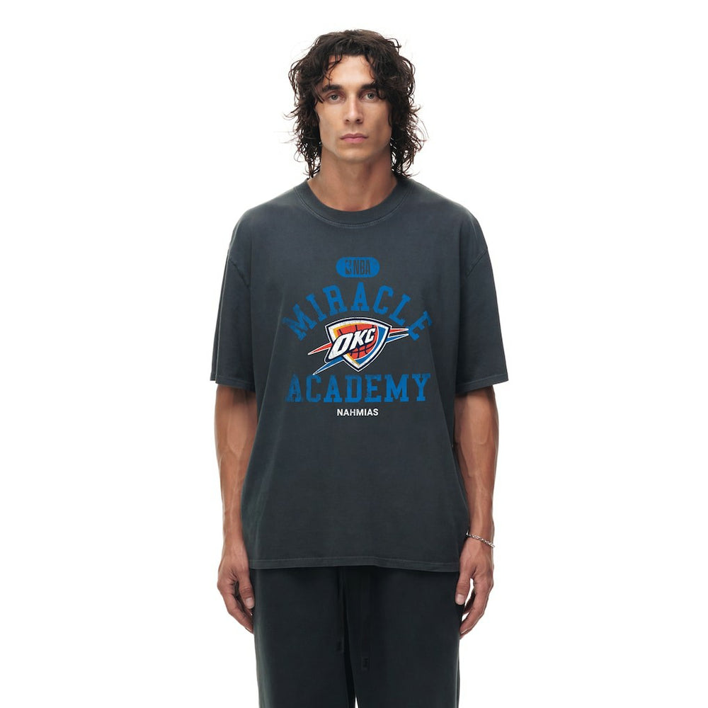 Oklahoma City Thunder Unisex Miracle Academy x NBA Collection Vintage Boxy T-shirt Heather Black