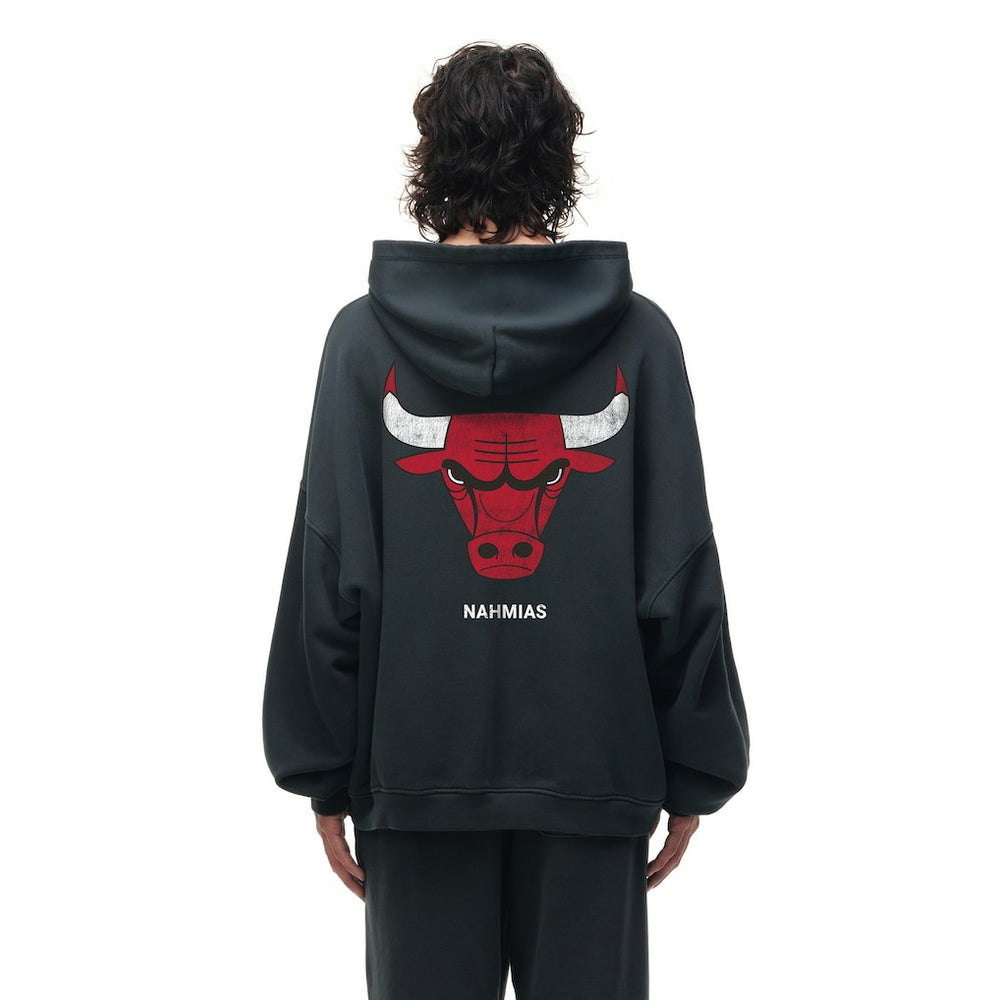 Chicago Bulls Unisex Miracle Academy x NBA Collection Vintage Sunfade Hoodie Heather Black