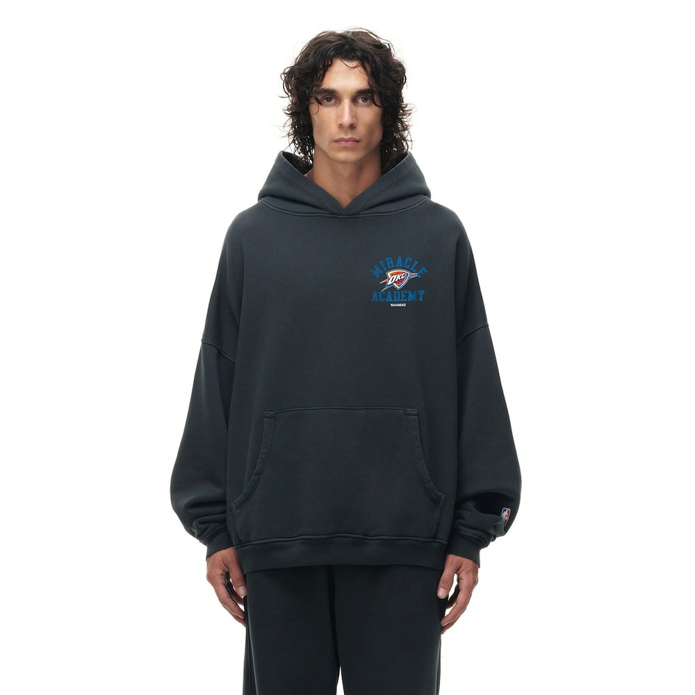 Oklahoma City Thunder Unisex Miracle Academy x NBA Collection Vintage Sunfade Hoodie Heather Black