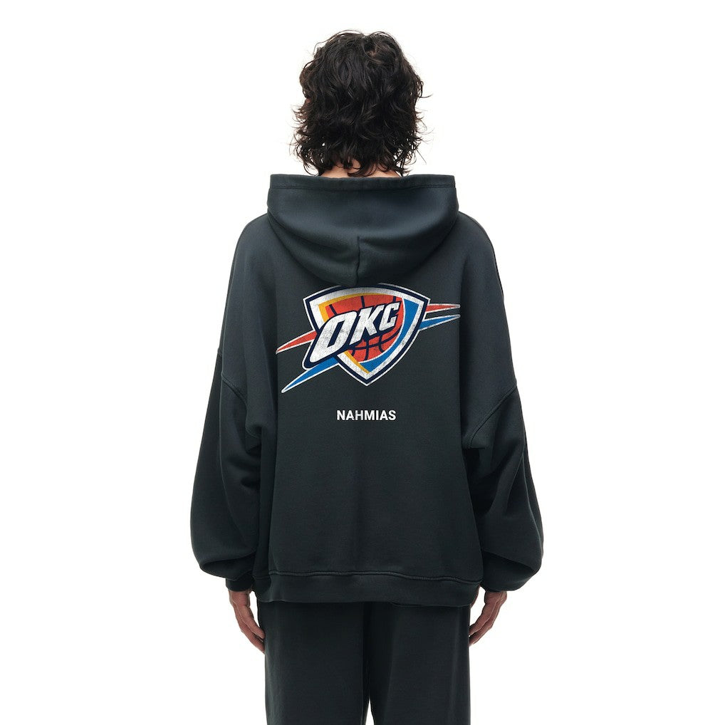 Oklahoma City Thunder Unisex Miracle Academy x NBA Collection Vintage Sunfade Hoodie Heather Black