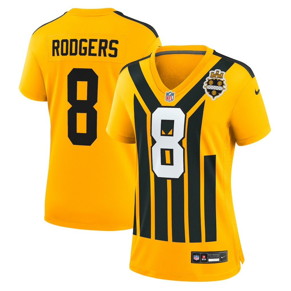 Aaron Rodgers Pittsburgh Steelers Women's Alternate 1933 Throwback Game Jersey Gold