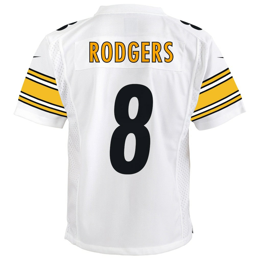 Aaron Rodgers Pittsburgh Steelers Youth Game Jersey – White