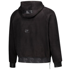 Minnesota Timberwolves Protege Eco-Friendly Functional Suede Fashion Tonal Hoodie Black