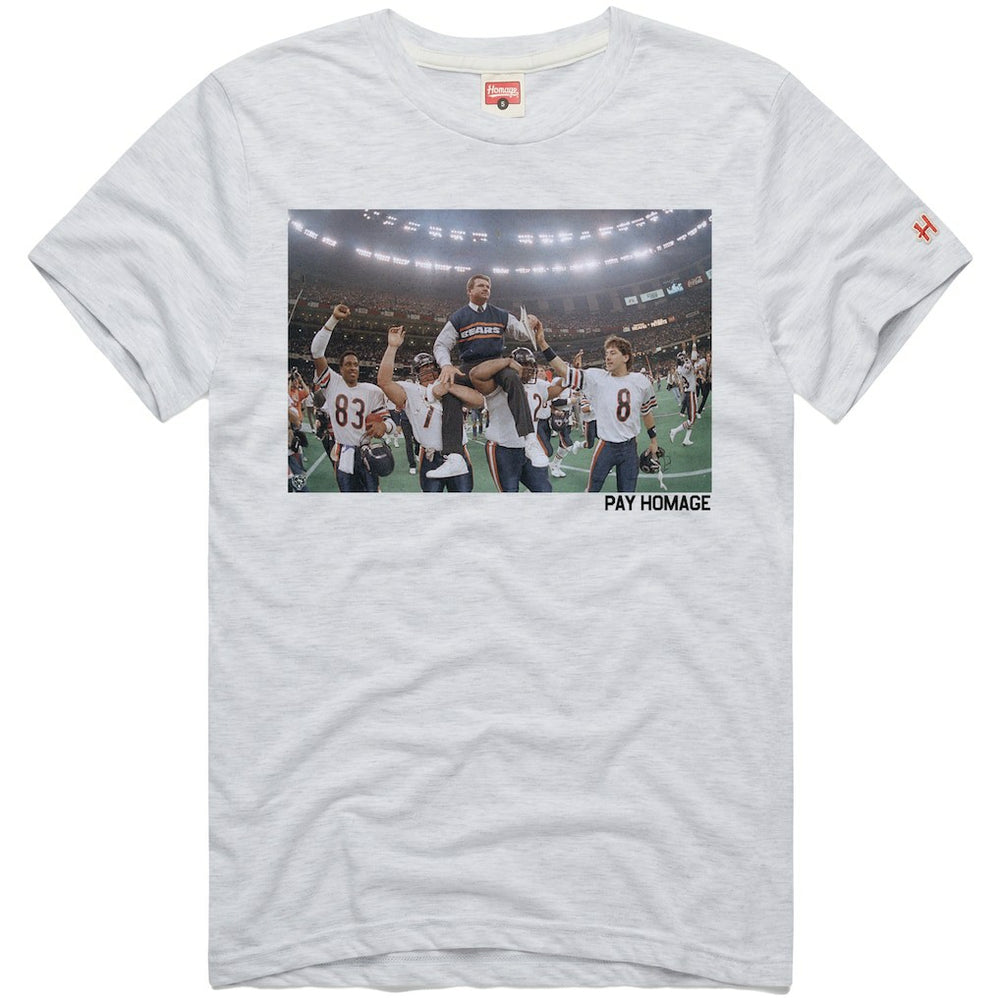 Mike Ditka Chicago Bears Homage Unisex Pay Homage Tri-Blend T-Shirt Ash
