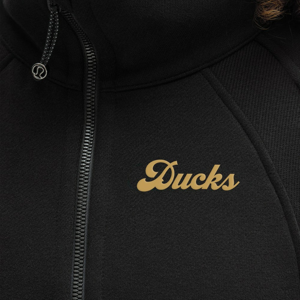 NHL Anaheim Ducks lululemon Women's Long Scuba Oversized Half-Zip Funnel Neck - Black