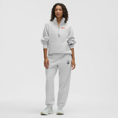 NHL Edmonton Oilers lululemon Women's Long Scuba Oversized Half-Zip Funnel Neck - Heathered Core Ultra Light Grey