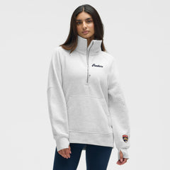 NHL Florida Panthers lululemon Women's Long Scuba Oversized Half-Zip Funnel Neck - Heathered Core Ultra Light Grey