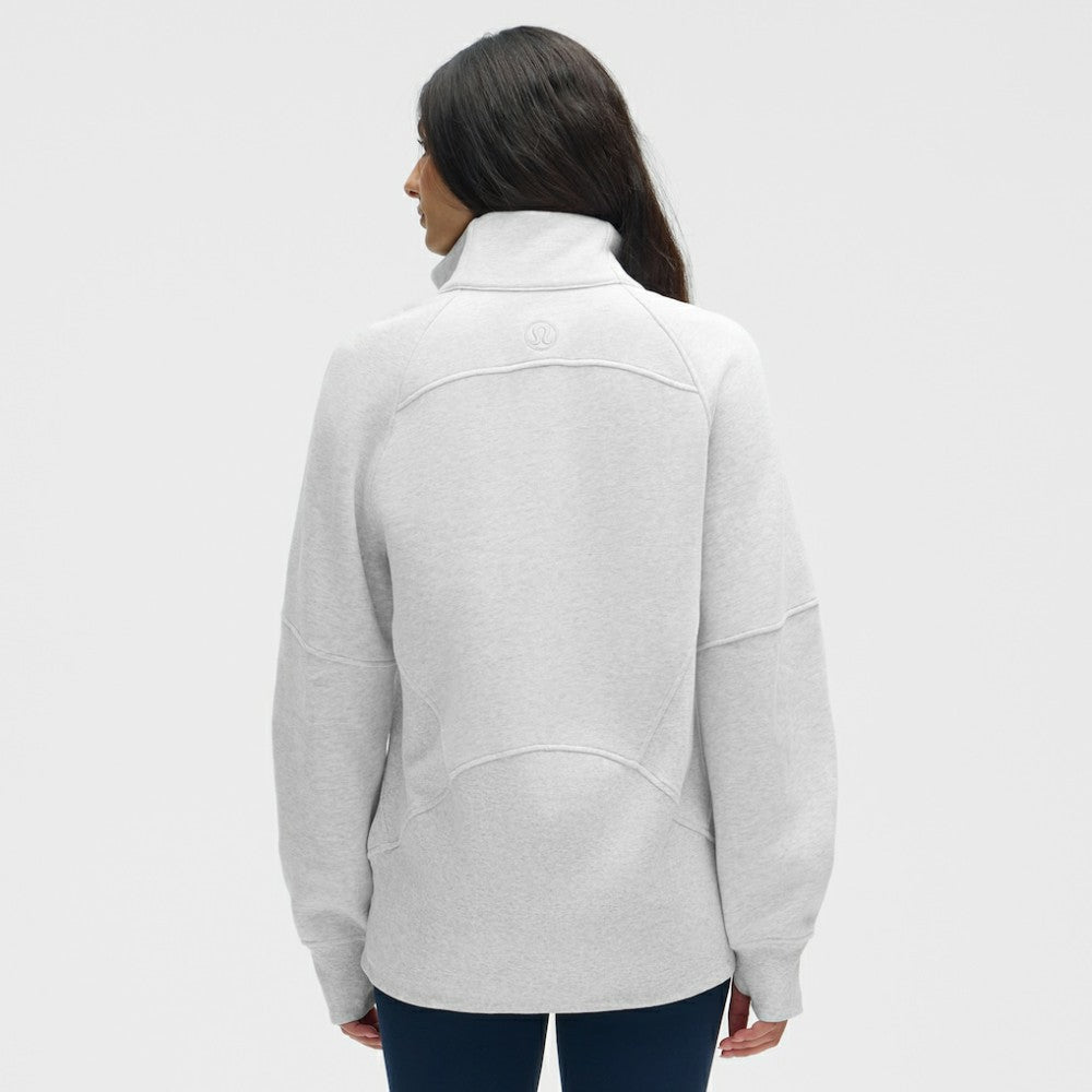 NHL Florida Panthers lululemon Women's Long Scuba Oversized Half-Zip Funnel Neck - Heathered Core Ultra Light Grey