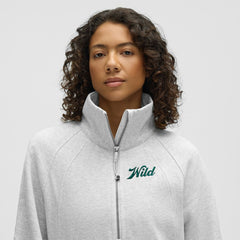 NHL Minnesota Wild lululemon Women's Long Scuba Oversized Half-Zip Funnel Neck - Heathered Core Ultra Light Grey
