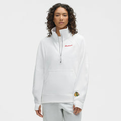 NHL Chicago Blackhawks lululemon Women's Long Scuba Oversized Half-Zip Funnel Neck - White