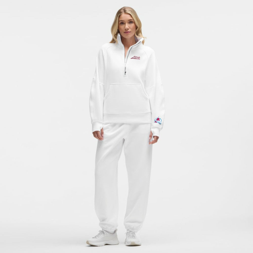 NHL Colorado Avalanche lululemon Women's Long Scuba Oversized Half-Zip Funnel Neck - White
