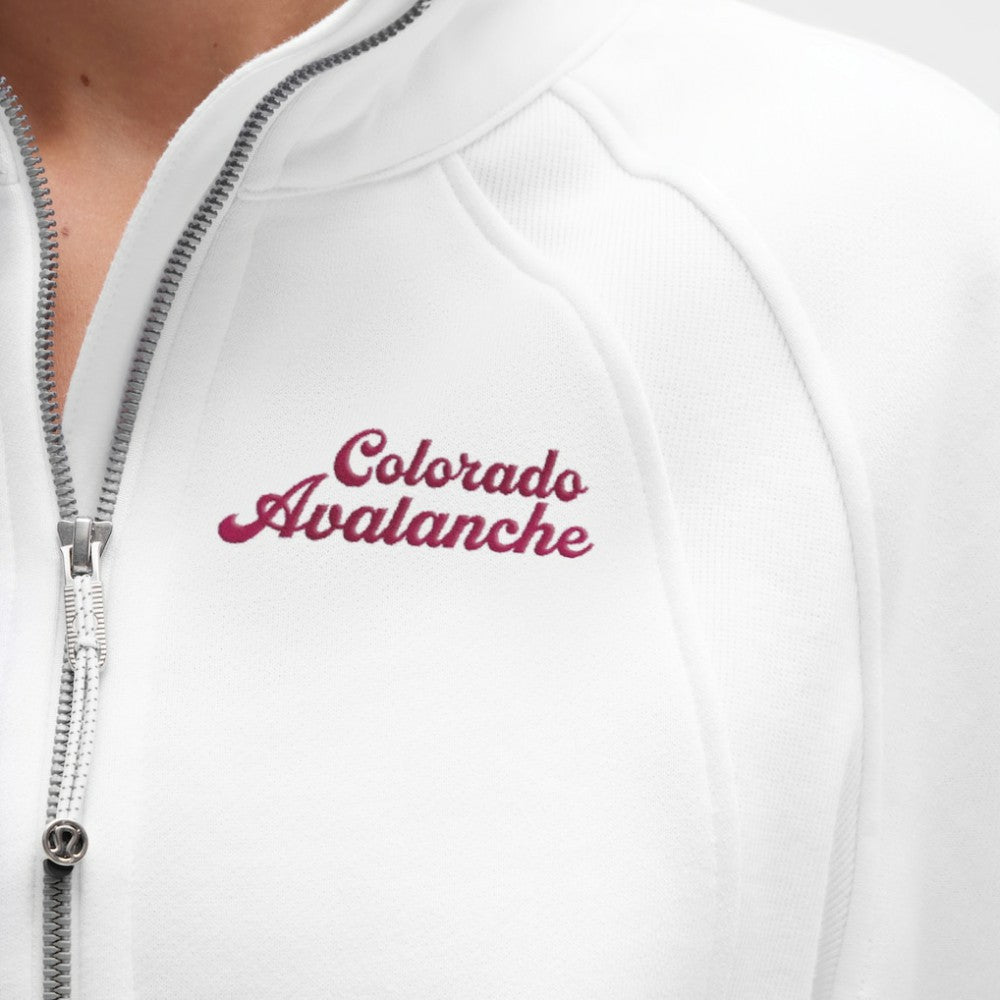 NHL Colorado Avalanche lululemon Women's Long Scuba Oversized Half-Zip Funnel Neck - White