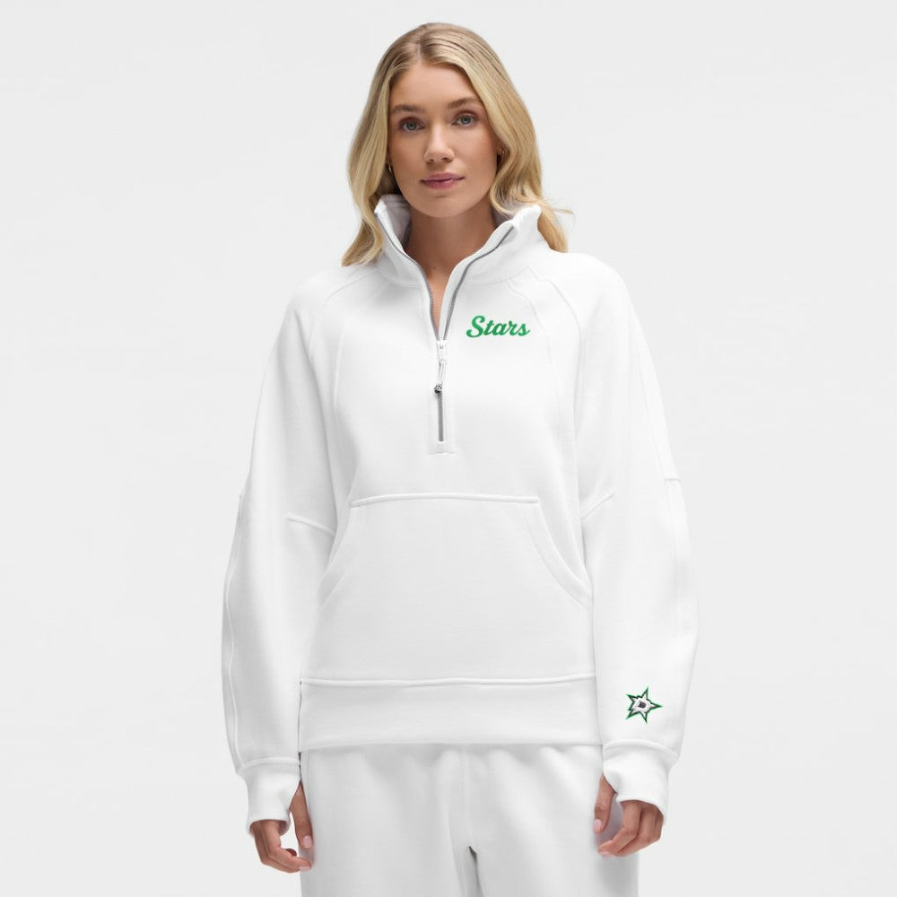 NHL Dallas Stars lululemon Women's Long Scuba Oversized Half-Zip Funnel Neck - White
