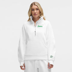 NHL Dallas Stars lululemon Women's Long Scuba Oversized Half-Zip Funnel Neck - White
