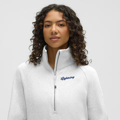 NHL Tampa Bay Lightning lululemon Women's Long Scuba Oversized Half-Zip Funnel Neck - Heathered Core Ultra Light Grey
