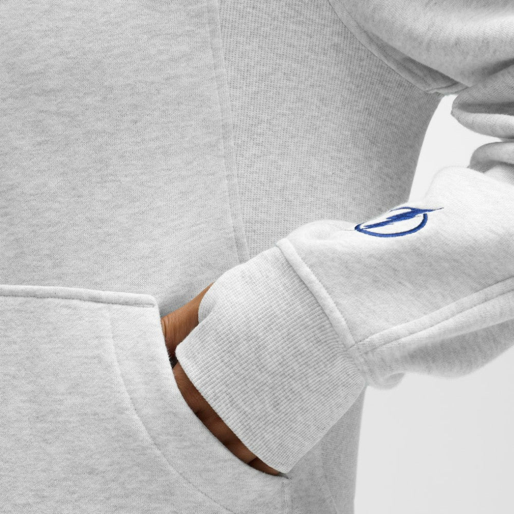 NHL Tampa Bay Lightning lululemon Women's Long Scuba Oversized Half-Zip Funnel Neck - Heathered Core Ultra Light Grey