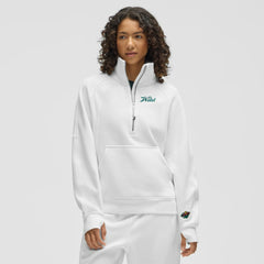 NHL Minnesota Wild lululemon Women's Long Scuba Oversized Half-Zip Funnel Neck - White