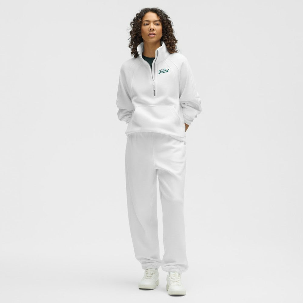 NHL Minnesota Wild lululemon Women's Long Scuba Oversized Half-Zip Funnel Neck - White