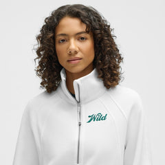 NHL Minnesota Wild lululemon Women's Long Scuba Oversized Half-Zip Funnel Neck - White