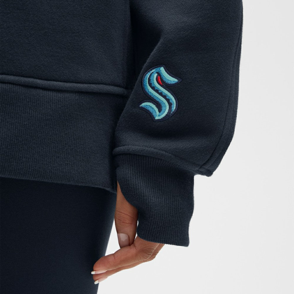 NHL Seattle Kraken lululemon Women's Long Scuba Oversized Half-Zip Funnel Neck - True Navy