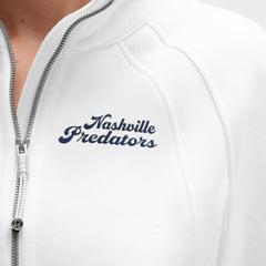NHL Nashville Predators lululemon Women's Long Scuba Oversized Half-Zip Funnel Neck - White