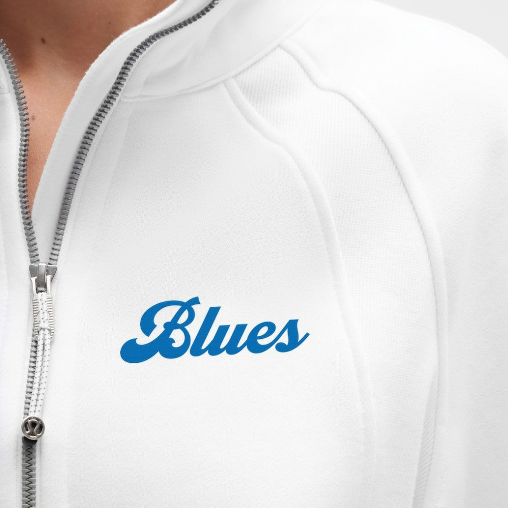 NHL St. Louis Blues lululemon Women's Long Scuba Oversized Half-Zip Funnel Neck - White