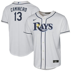 Junior Caminero Tampa Bay Rays Nike Youth Home Replica Player Jersey - White Jerseys
