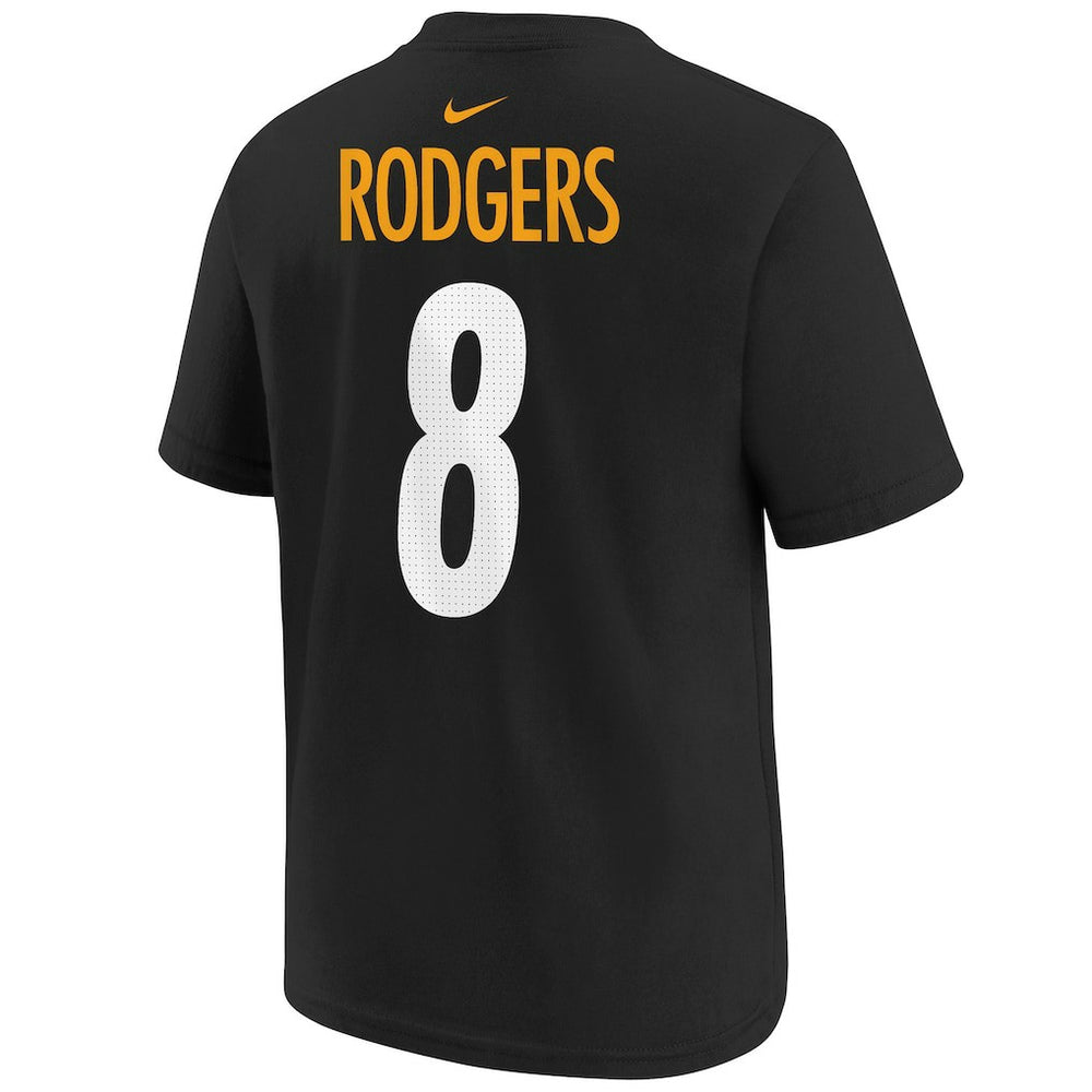 Aaron Rodgers Pittsburgh Steelers Youth Player Name & Number T-Shirt Black