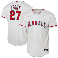 Mike Trout Los Angeles Angels Nike Youth Home Replica Player Jersey - White Jerseys