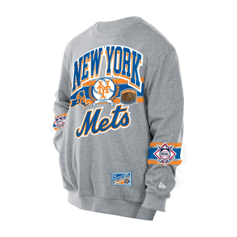 New York Mets New Era Sport Classics Sweatshirt - Gray Sweatshirts