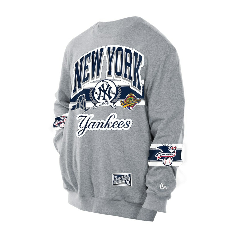 New York Yankees New Era Sport Classics Sweatshirt - Gray Sweatshirts