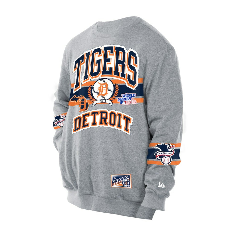 Detroit Tigers New Era Sport Classics Sweatshirt - Gray Sweatshirts