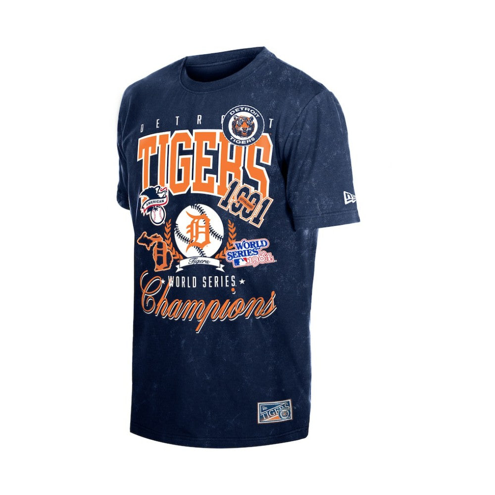 Detroit Tigers New Era Mineral Wash T-Shirt - Navy T-shirts