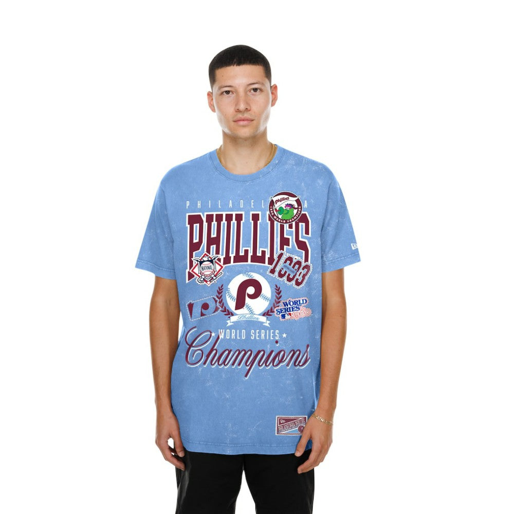 Philadelphia Phillies New Era Mineral Wash T-Shirt - Light Blue T-shirts