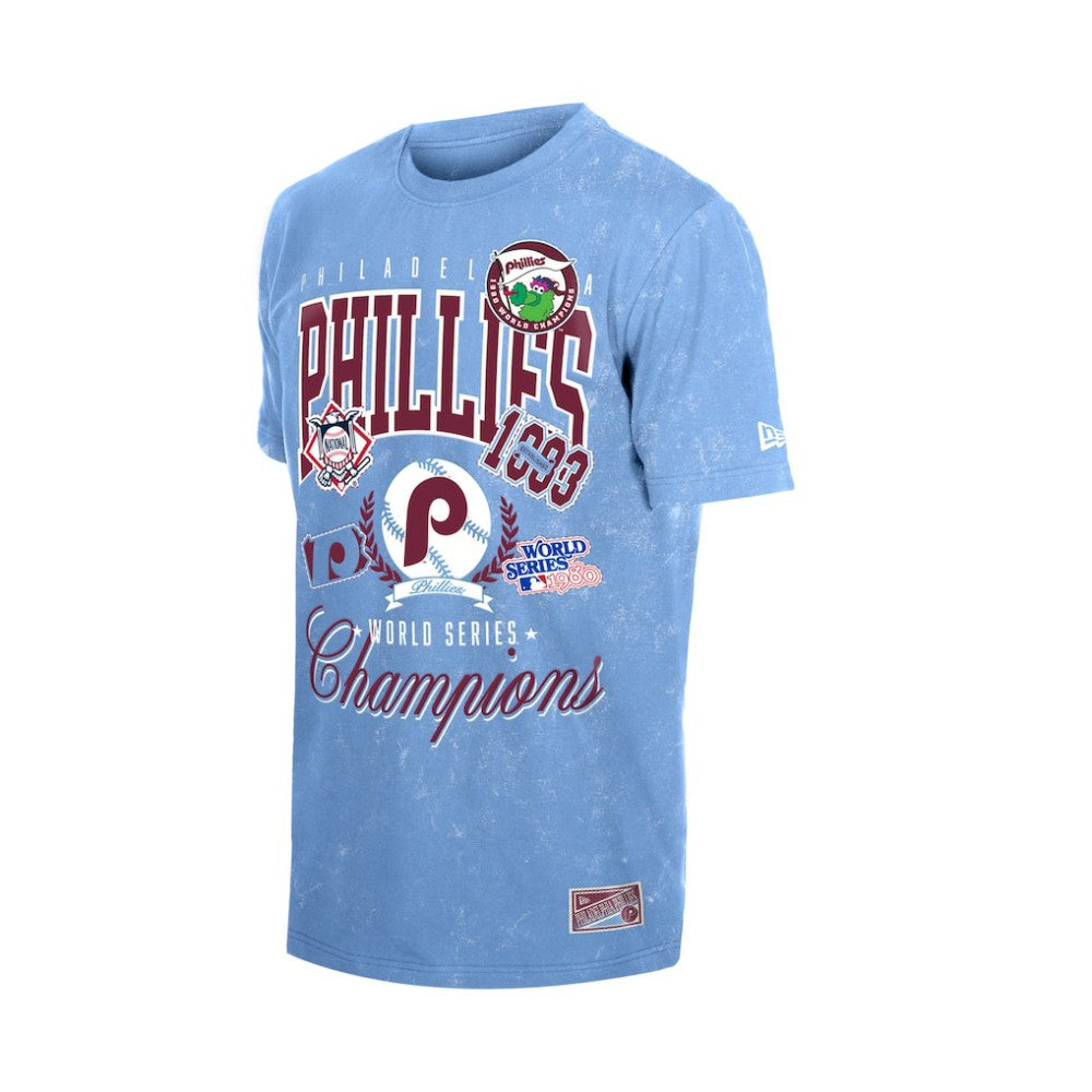 Philadelphia Phillies New Era Mineral Wash T-Shirt - Light Blue T-shirts