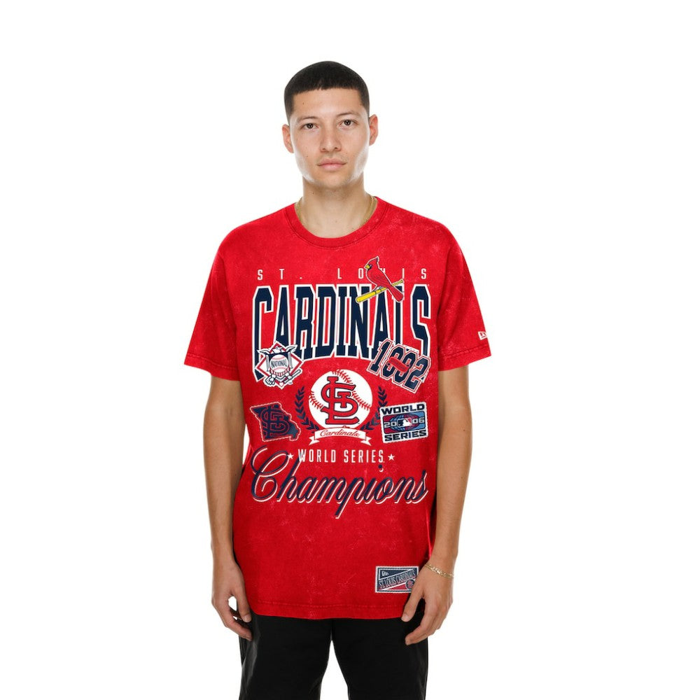 St. Louis Cardinals New Era Mineral Wash T-Shirt - Red T-shirts