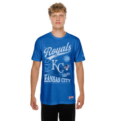 Kansas City Royals New Era  Oversized Throwback Distressed T-Shirt - Royal T-shirts