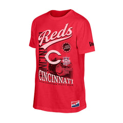 Cincinnati Reds New Era  Oversized Throwback Distressed T-Shirt - Red T-shirts
