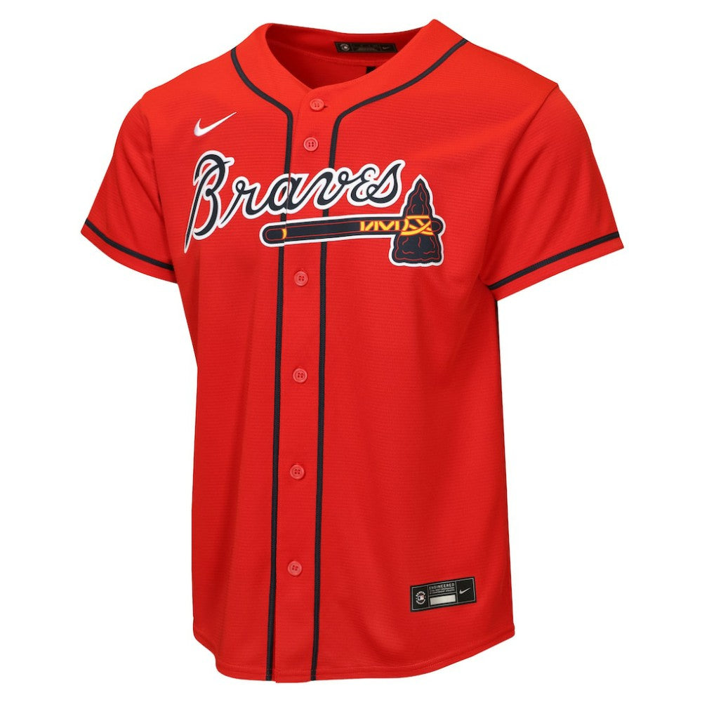 Atlanta Braves Nike Youth Alternate Replica Jersey - Red Jerseys