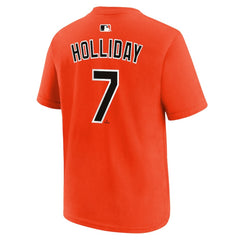 Jackson Holliday Baltimore Orioles Nike Youth Name & Number T-Shirt - Orange T-shirts
