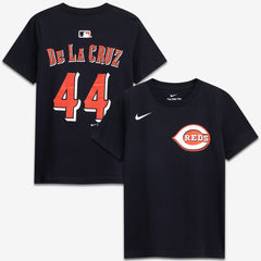 Elly De La Cruz Cincinnati Reds Nike Youth Name & Number T-Shirt - Black T-shirts