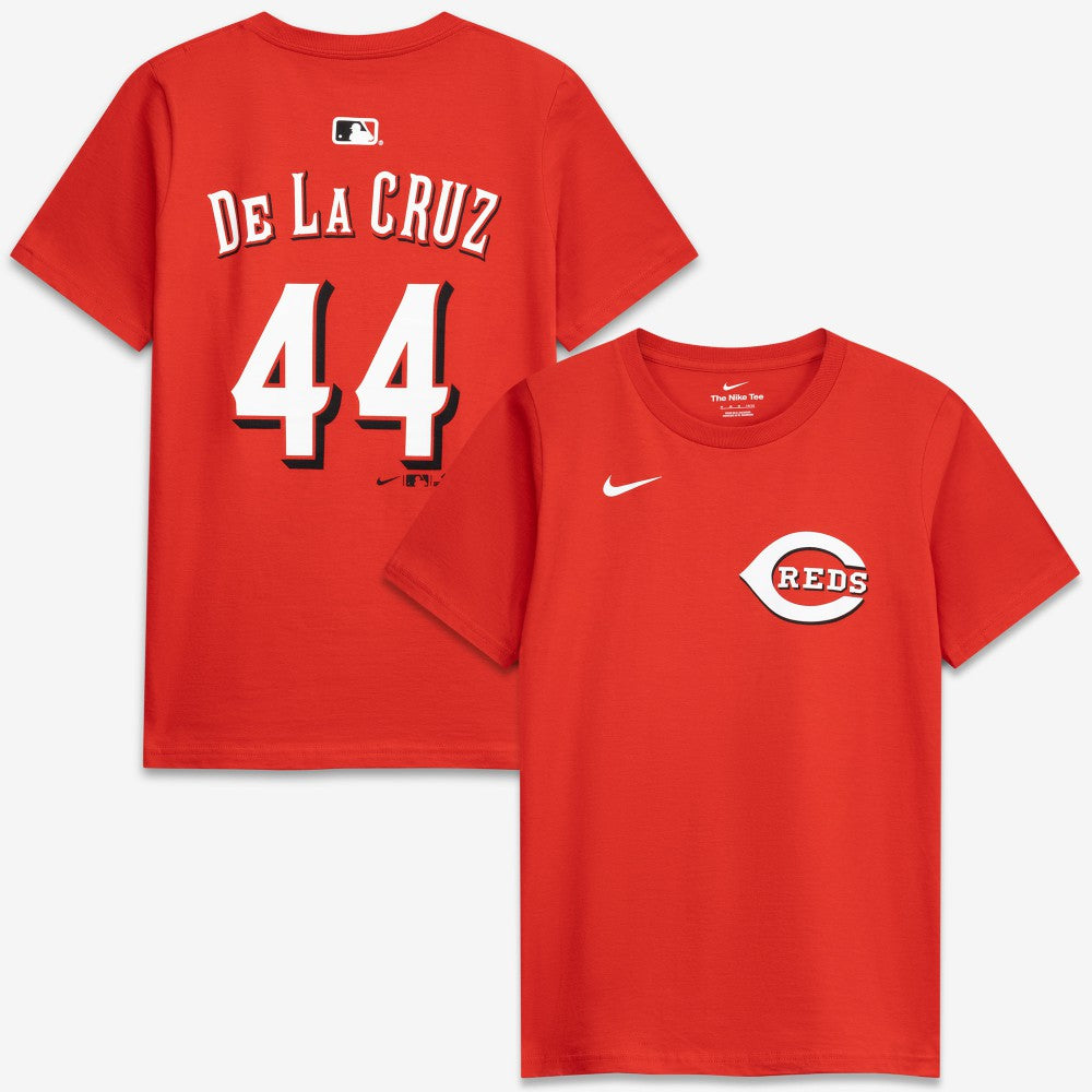 Elly De La Cruz Cincinnati Reds Nike Youth Name & Number T-Shirt - Red T-shirts