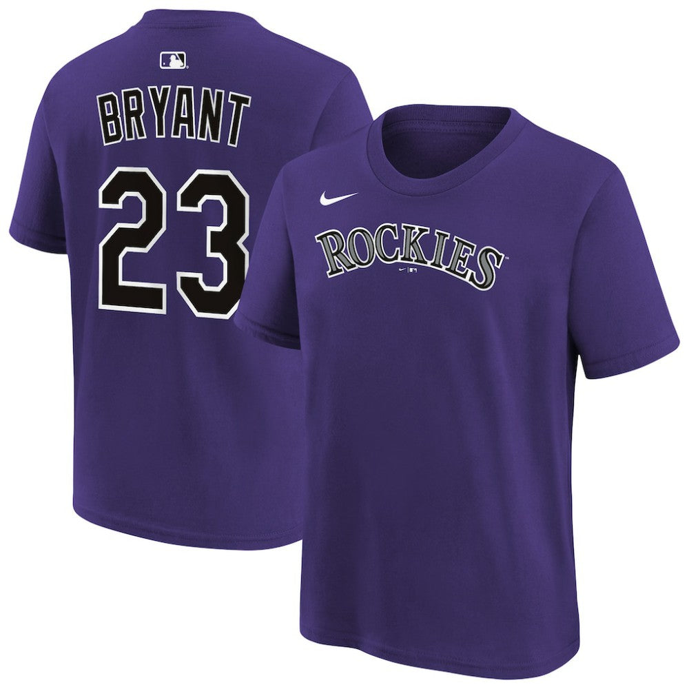 Kris Bryant Colorado Rockies Nike Youth Name & Number T-Shirt - Purple T-shirts