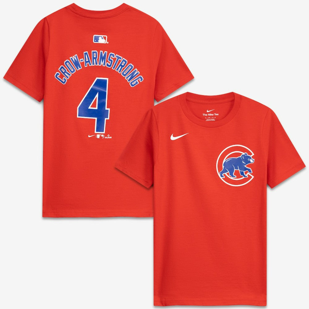 Pete Crow-Armstrong Chicago Cubs Nike Youth Name & Number T-Shirt - Red T-shirts