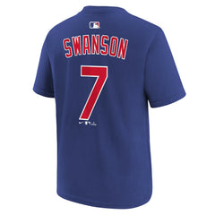 Dansby Swanson Chicago Cubs Nike Youth Name & Number T-Shirt - Royal T-shirts