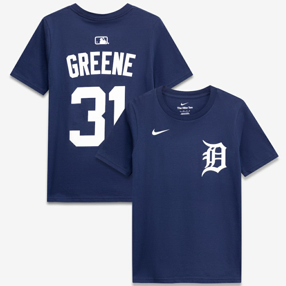 Riley Greene Detroit Tigers Nike Youth Name & Number T-Shirt - Navy T-shirts