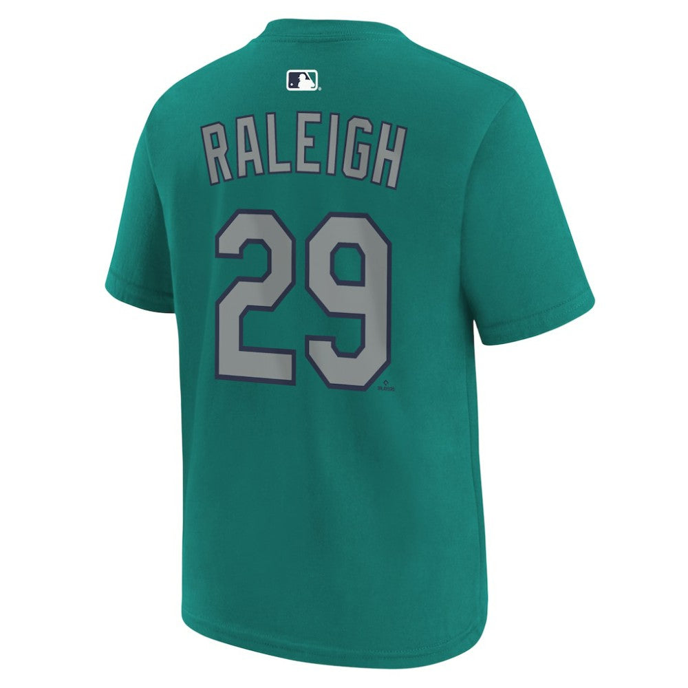 Cal Raleigh Seattle Mariners Nike Youth Name & Number T-Shirt - Teal T-shirts