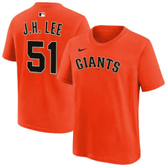 Jung Hoo Lee San Francisco Giants Nike Youth Name & Number T-Shirt - Orange T-shirts